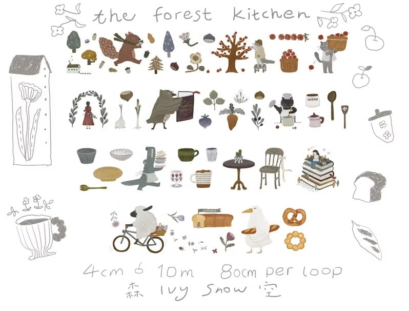 Ivy Snow - The Forest Kitchen | PET Tape Stickers