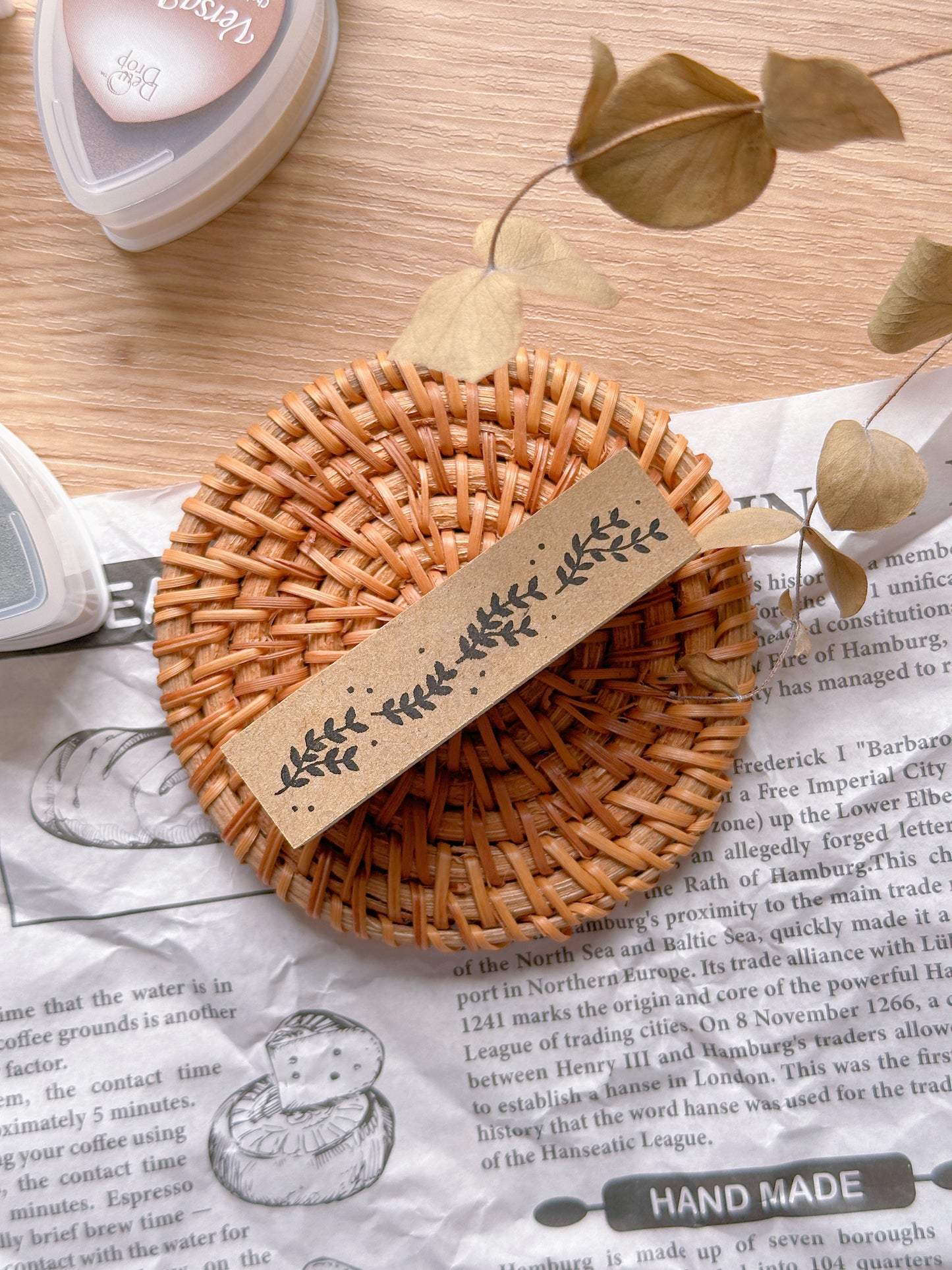 Botanical | Wooden Rubber Stamp