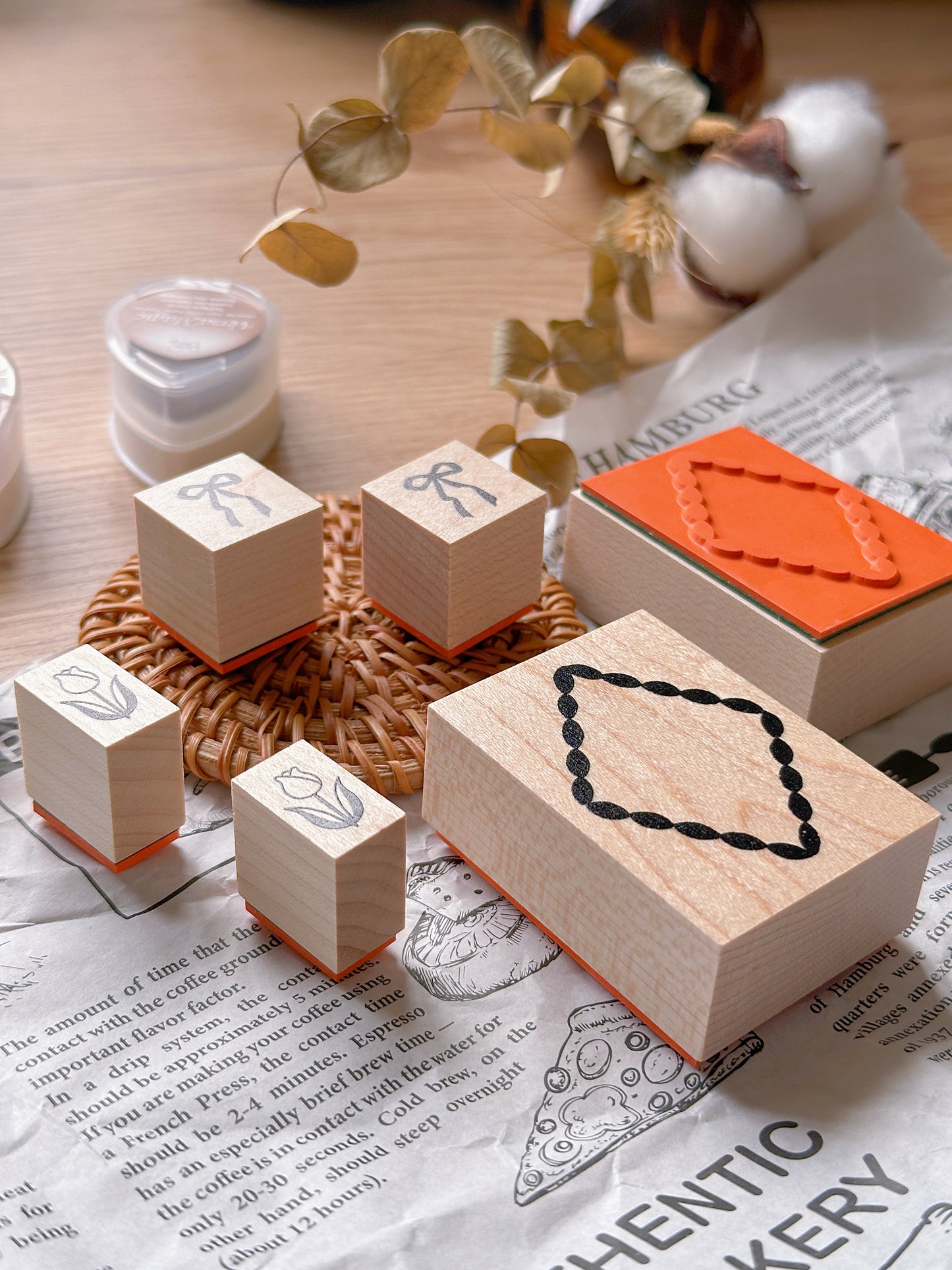 Tulip Flower | Wooden Rubber Stamp