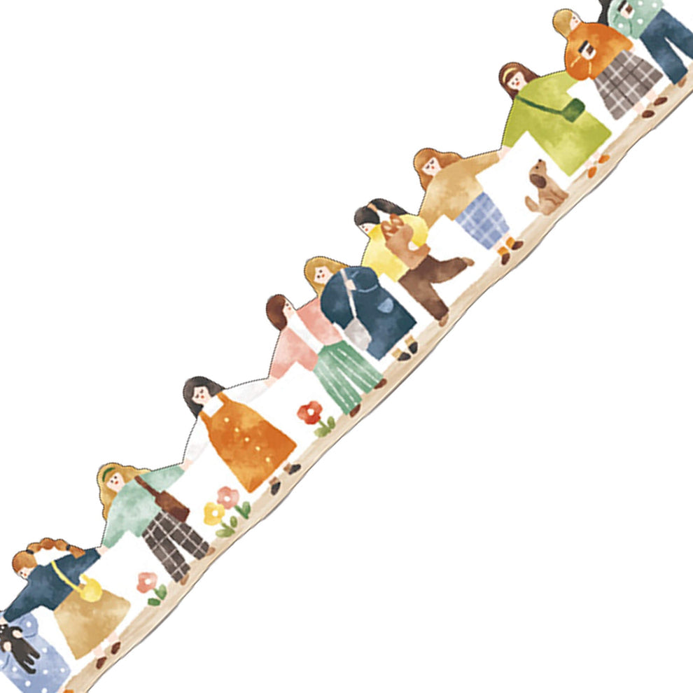 (NEW) Mind Wave Girls (Onnanoko) | Die-cut Washi Tape