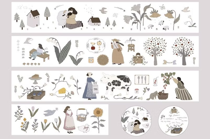 Ivy Snow - At The Farm | PET Tape Stickers