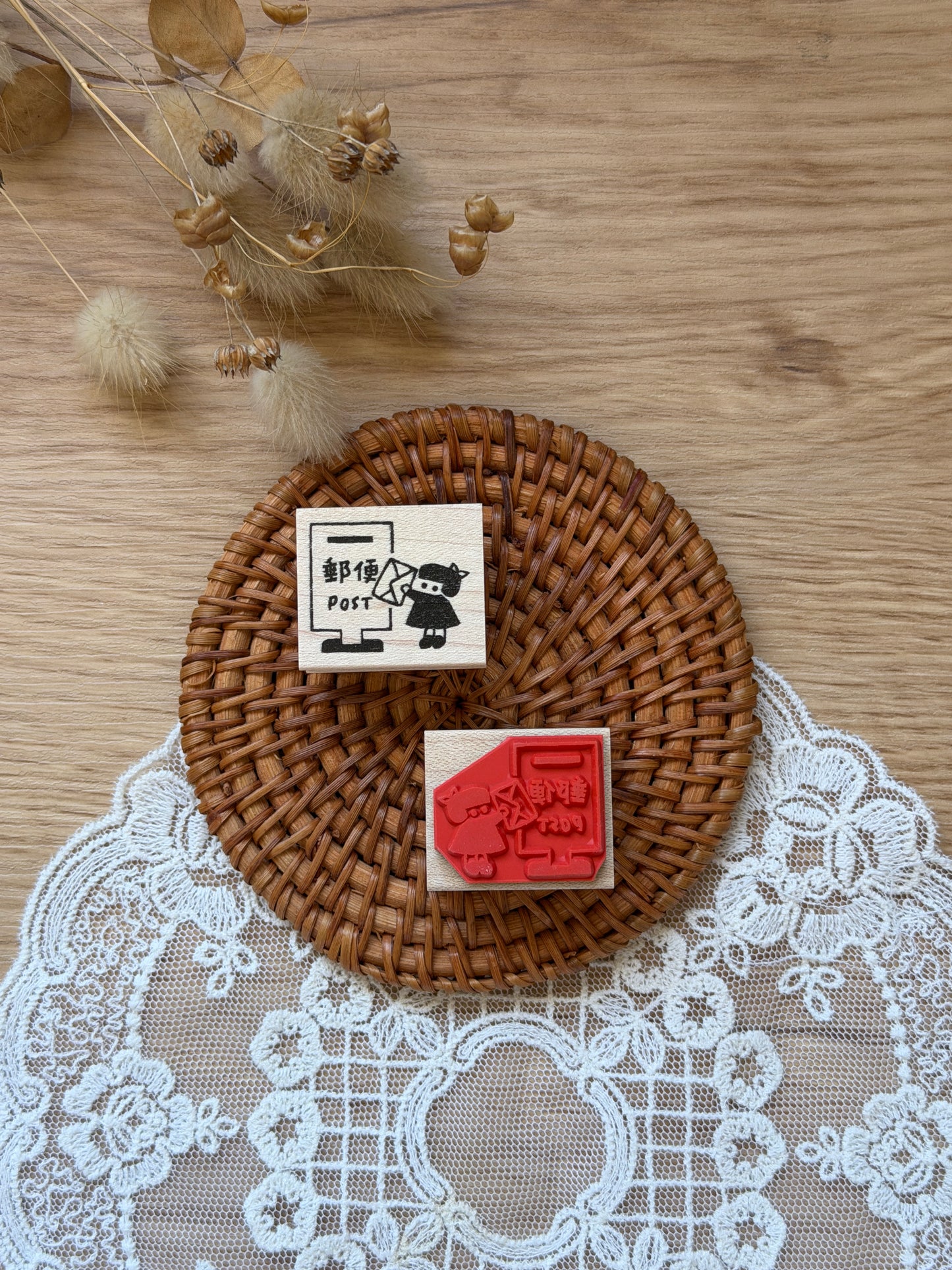 Hankodori - Post For You | Wooden Rubber Stamp