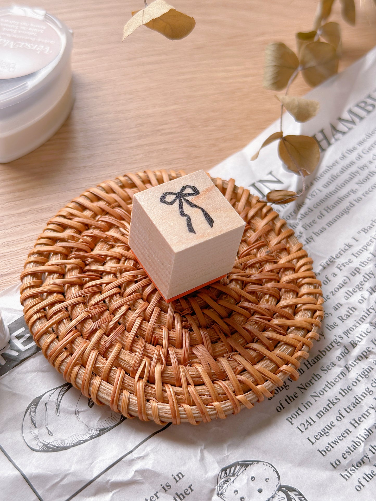 Ribbon | Wooden Rubber Stamp