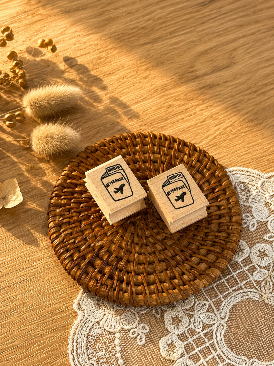 (NEW) Hankodori - Passport | Wooden Rubber Stamp