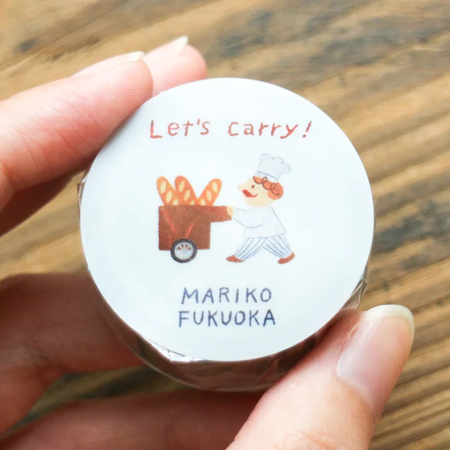 (NEW) Mariko Fukuoka Let's carry | Transparent Washi Tape (8m)