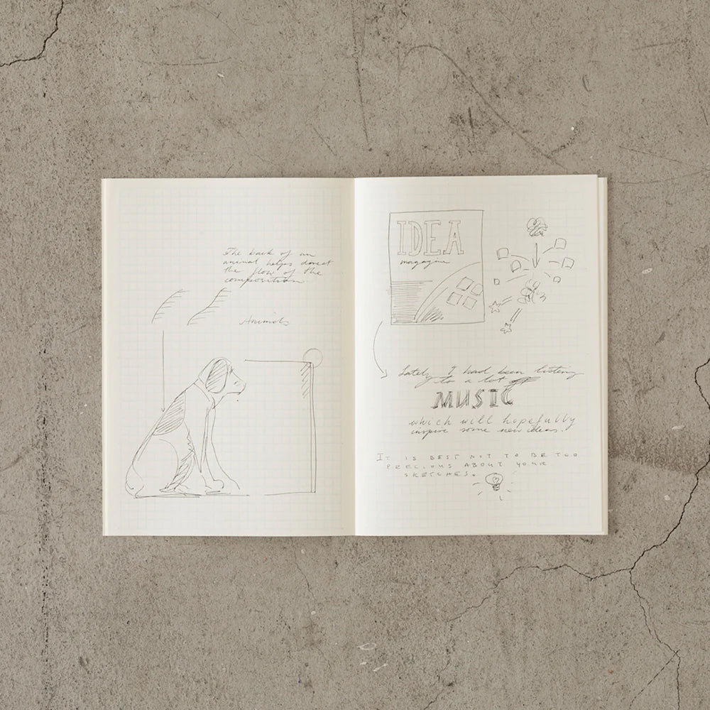 (NEW) Midori MD Notebook Light A5 - Grid- Pack of 3