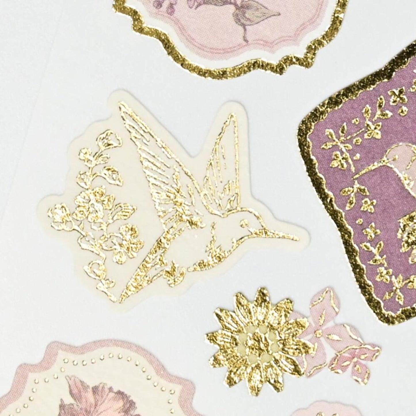 (NEW) NB Co. Ltd - Seal Prier Colibri | Gold Foil Sticker Sheet