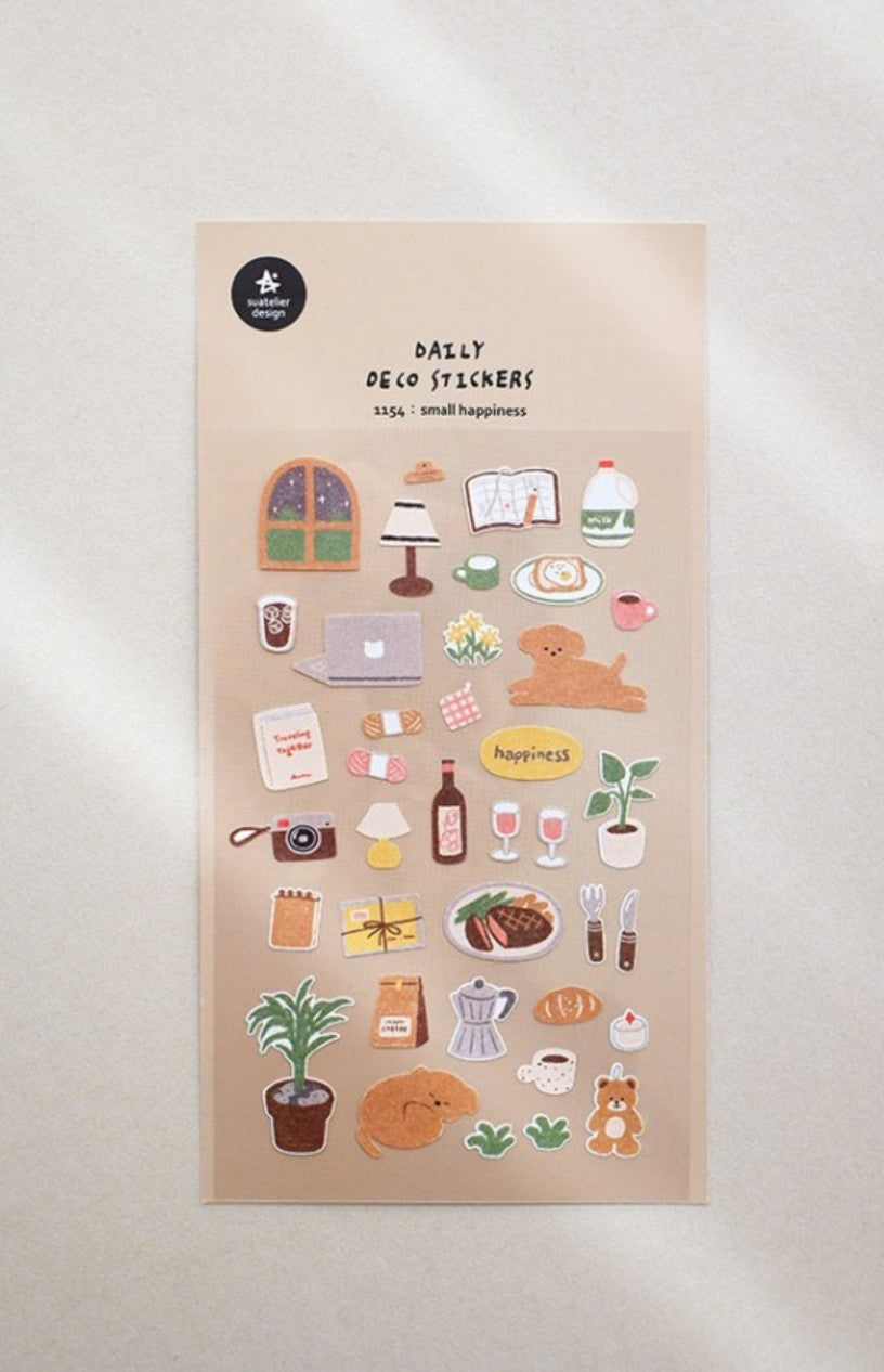(NEW) Suatelier - no.1154 small happiness | Daily Deco Stickers