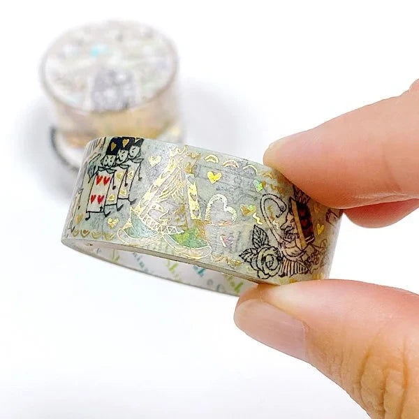 Shinzi Katoh Alice in the Wonderland - Queen of Hearts | Gold Foil Washi Tape