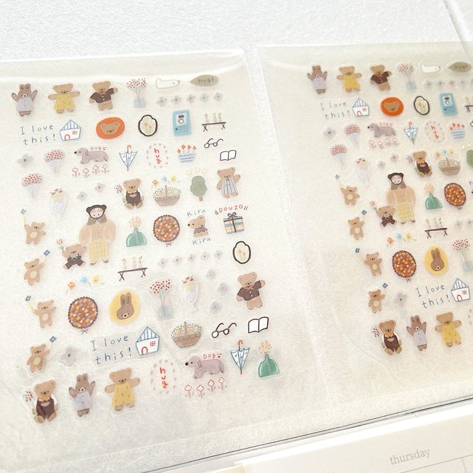 (NEW) Ranmyu Kuma-Chan's Cozy Day | Sticker Sheet