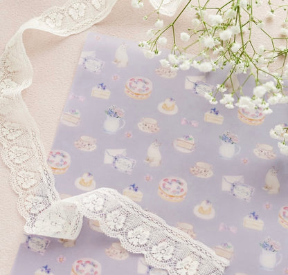 (NEW) Kin.Iro.Hitode Lavender Tea Room | A4 Vellum Paper