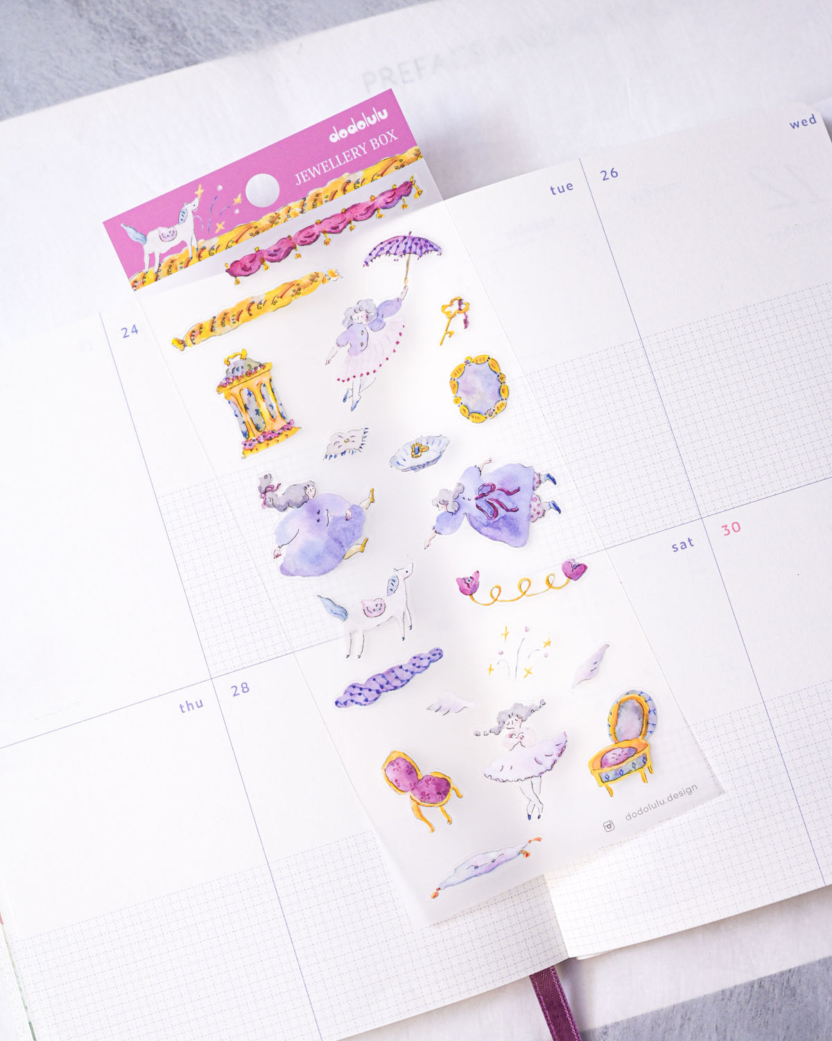 (NEW) Dodolulu -  Jewellery Box | Matte Sticker Sheet
