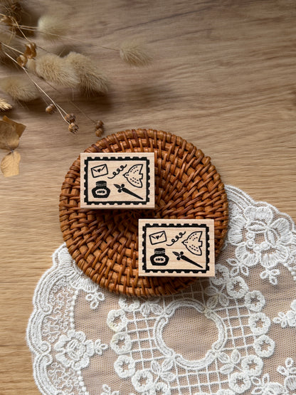 (NEW) Hankodori - Mail Day | Wooden Rubber Stamp