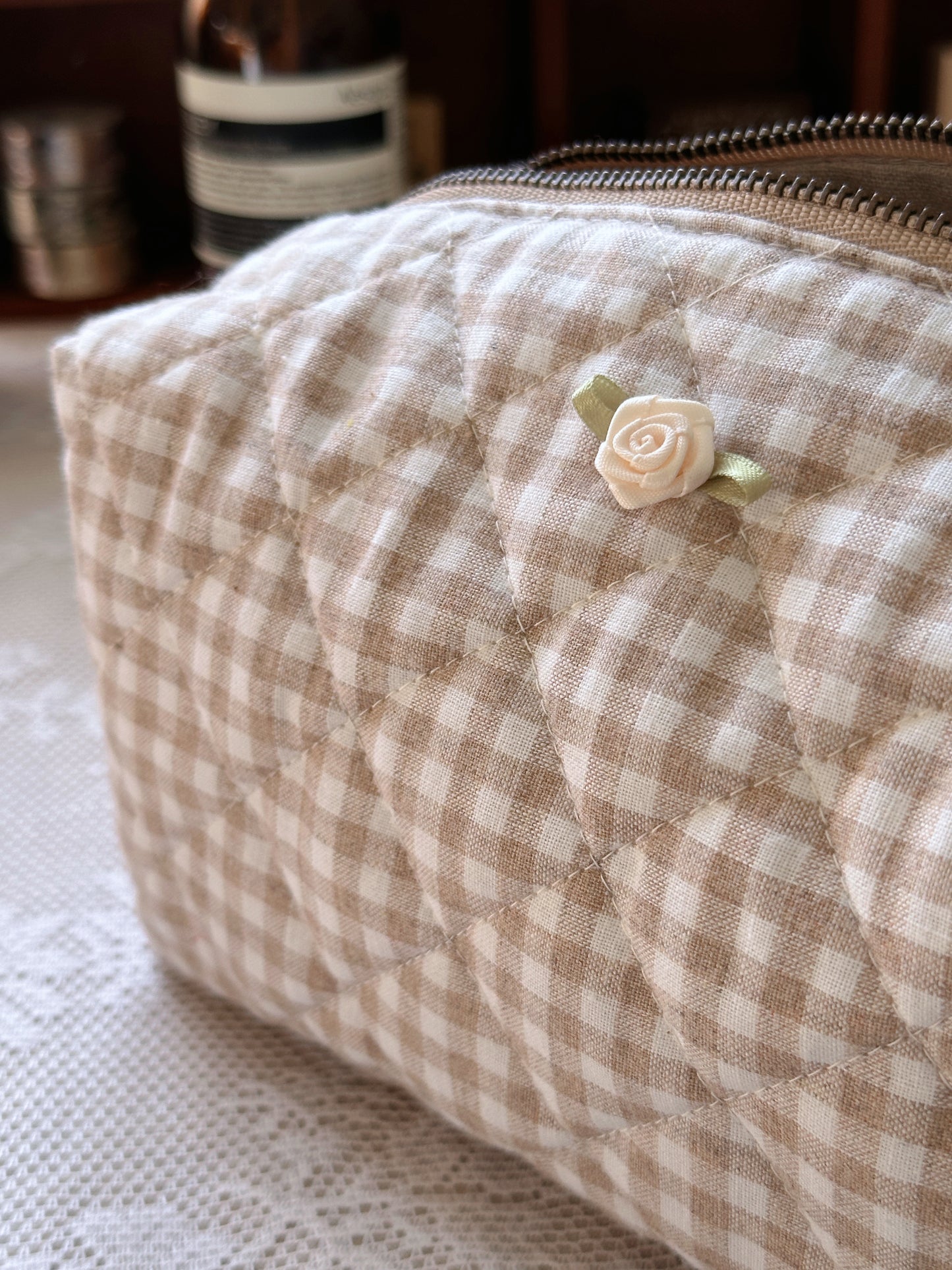 Hopeless Romantic - Honeycomb Heart Make up bag