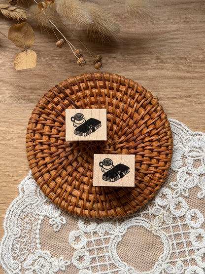 (NEW) Hankodori - Cafe Journaling | Wooden Rubber Stamp