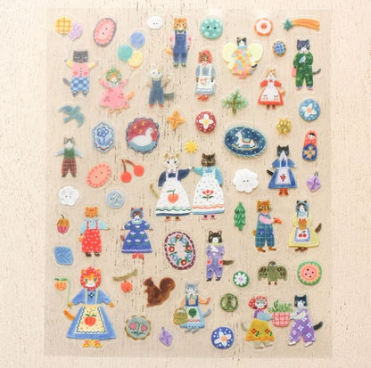(RESTOCKED) Aiko Fukawa Cats and Buttons | Sticker