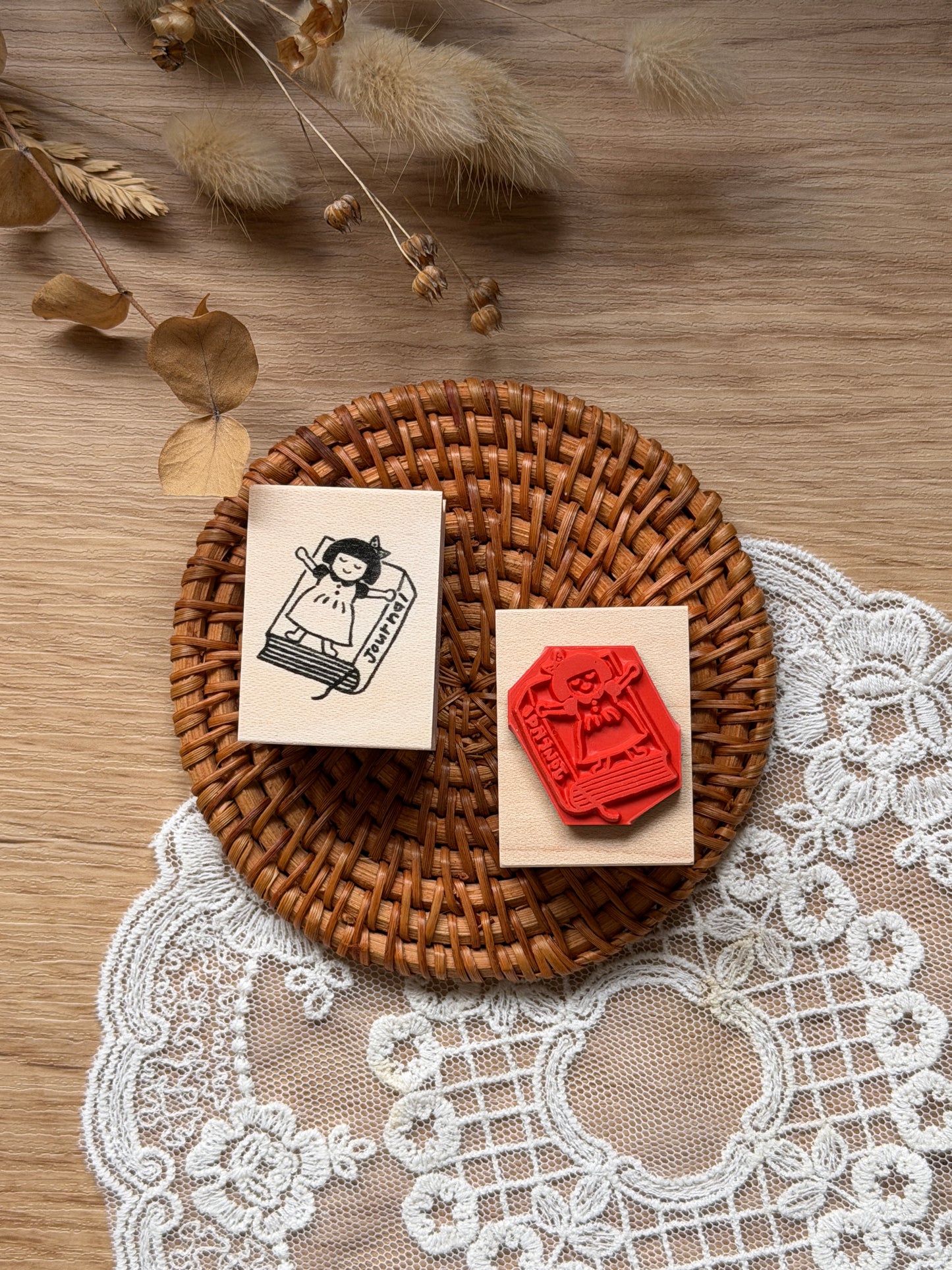 (NEW) Hankodori - Sleep | Wooden Rubber Stamp