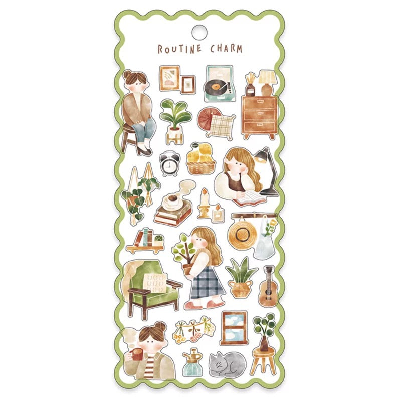 (NEW) Routine Charm - Interior | Sticker Sheet