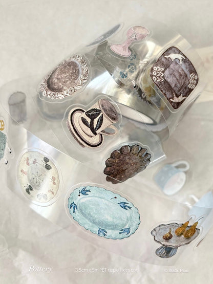 (NEW) Pion - Pottery | 3.5cm Kiss Cut PET Tape