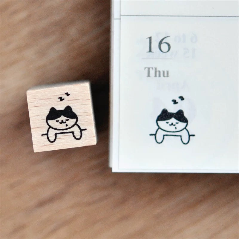 Mini Cat Series | Mini Wooden Rubber Stamp (10 designs)