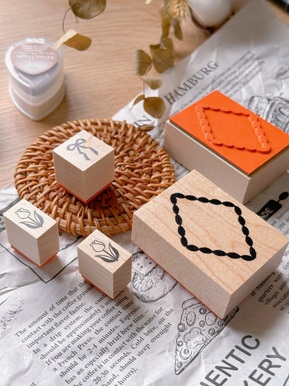 Ribbon | Wooden Rubber Stamp