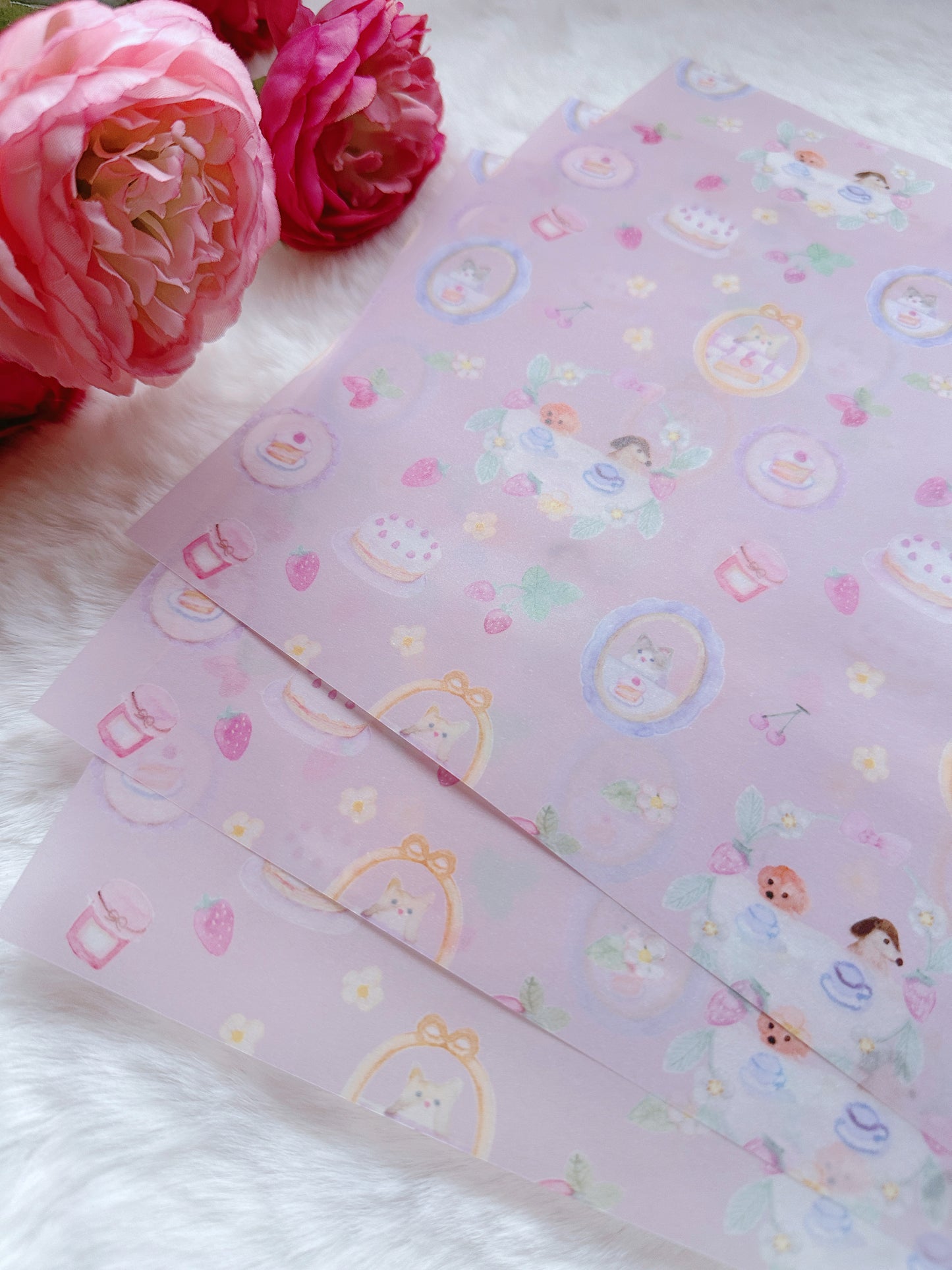 (NEW) Kin.Iro.Hitode Tea Party | A4 Vellum Paper