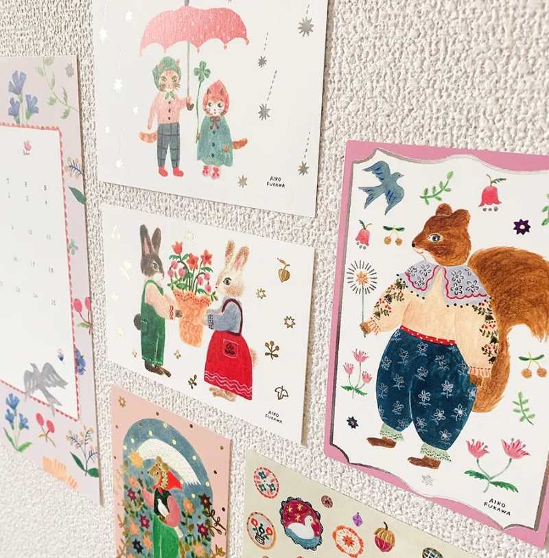 Aiko Fukawa Festival | Gold Foil Stamping Postcard