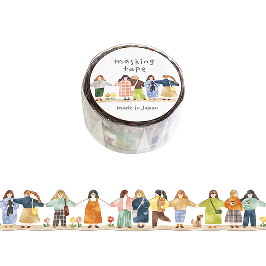 girl,human, cute, washi tape, Japan, nz, New Zealand, Mind Wave, masking tape, die cut, sticker