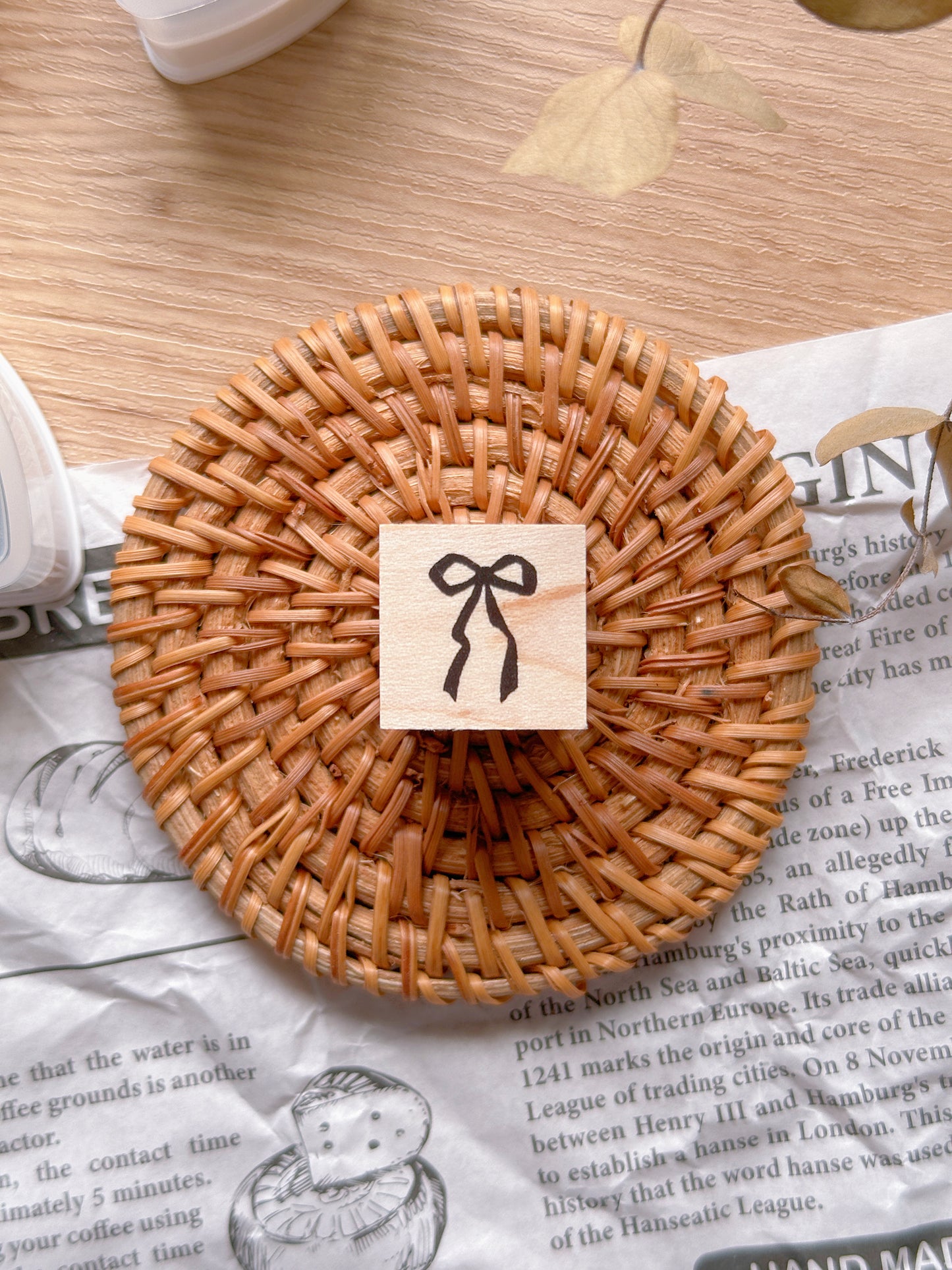 Ribbon | Wooden Rubber Stamp