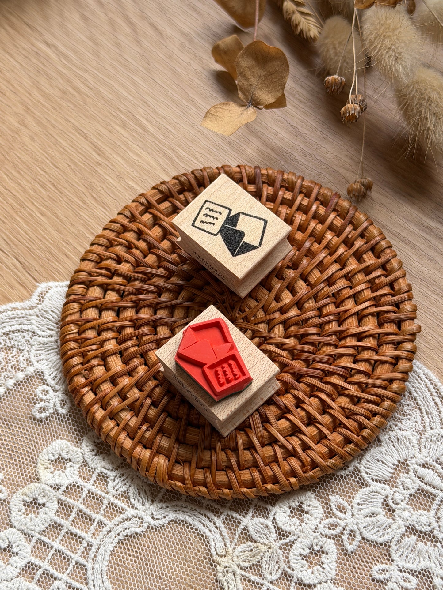 (NEW) Hankodori - Letter Set | Wooden Rubber Stamp
