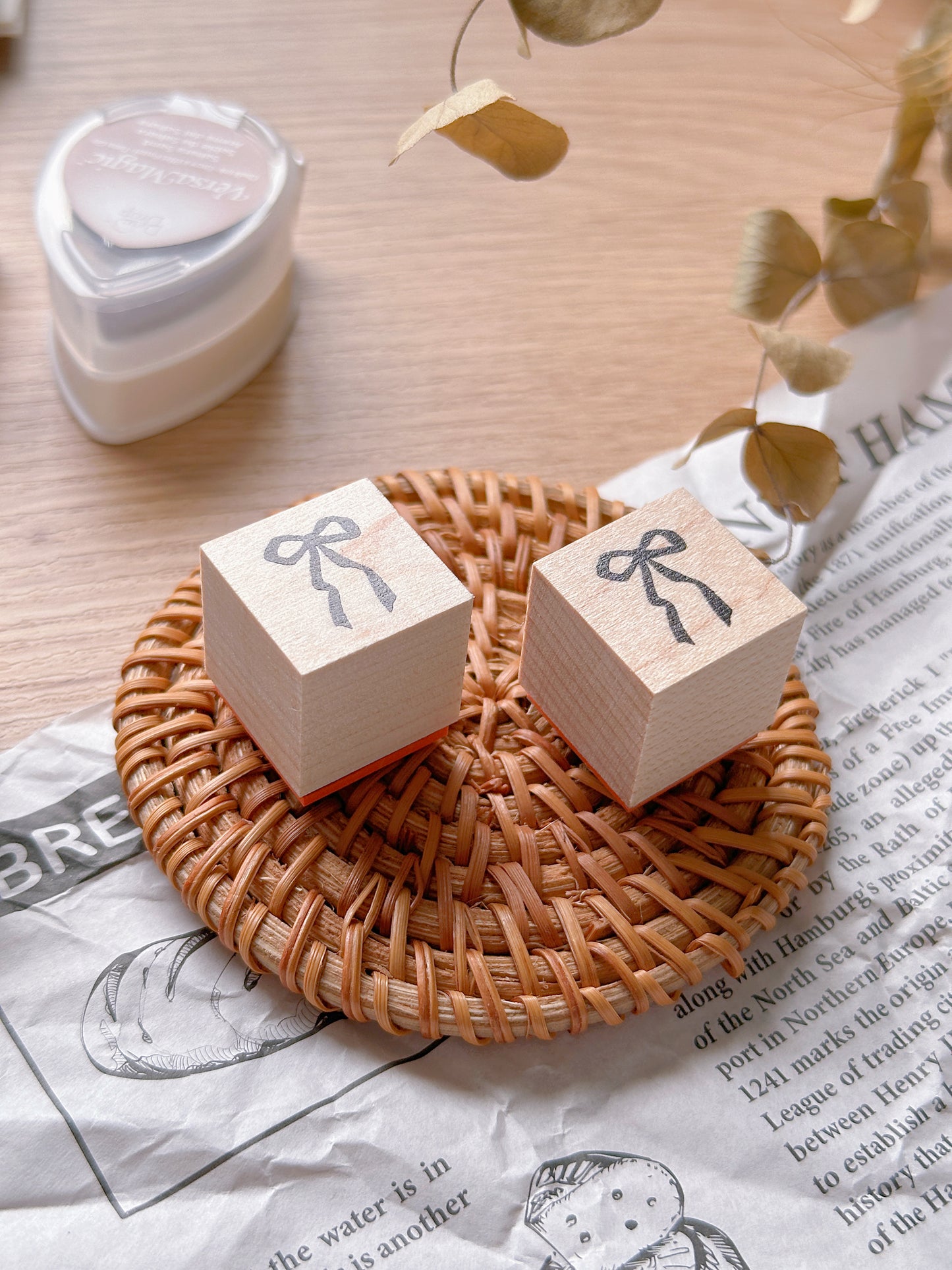 Ribbon | Wooden Rubber Stamp