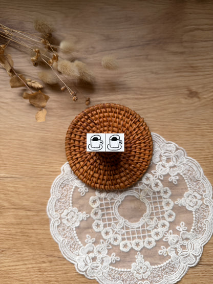 (NEW) Hankodori - Cup | Wooden Rubber Stamp
