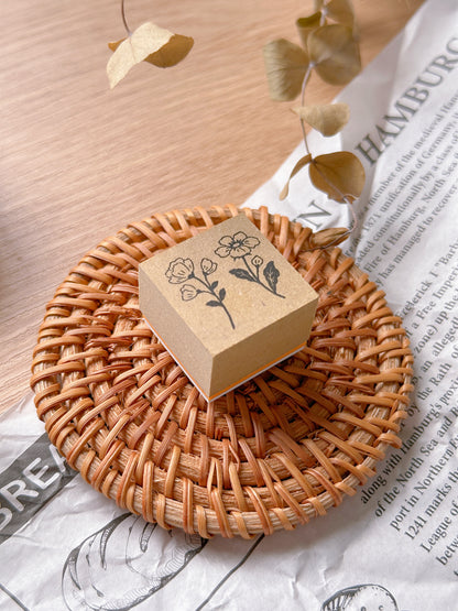 Wildflower | Wooden Rubber Stamp