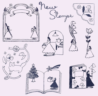 (NEW) Kin.Iro.Hitode Large Flower | Rubber Stamp