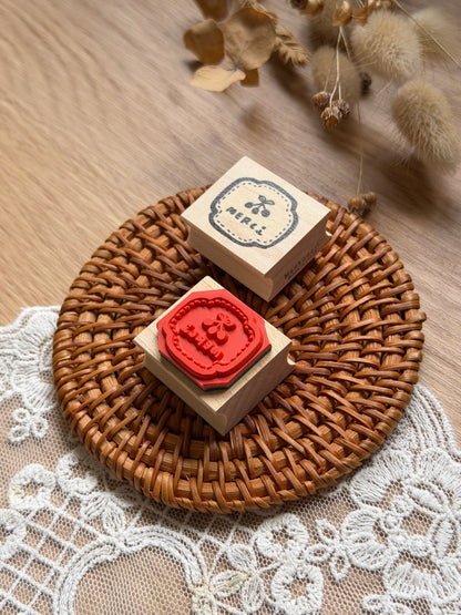 (NEW) Hankodori - Cherry Merci | Wooden Rubber Stamp