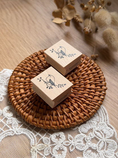 (NEW) Hankodori - Twig Bird | Wooden Rubber Stamp