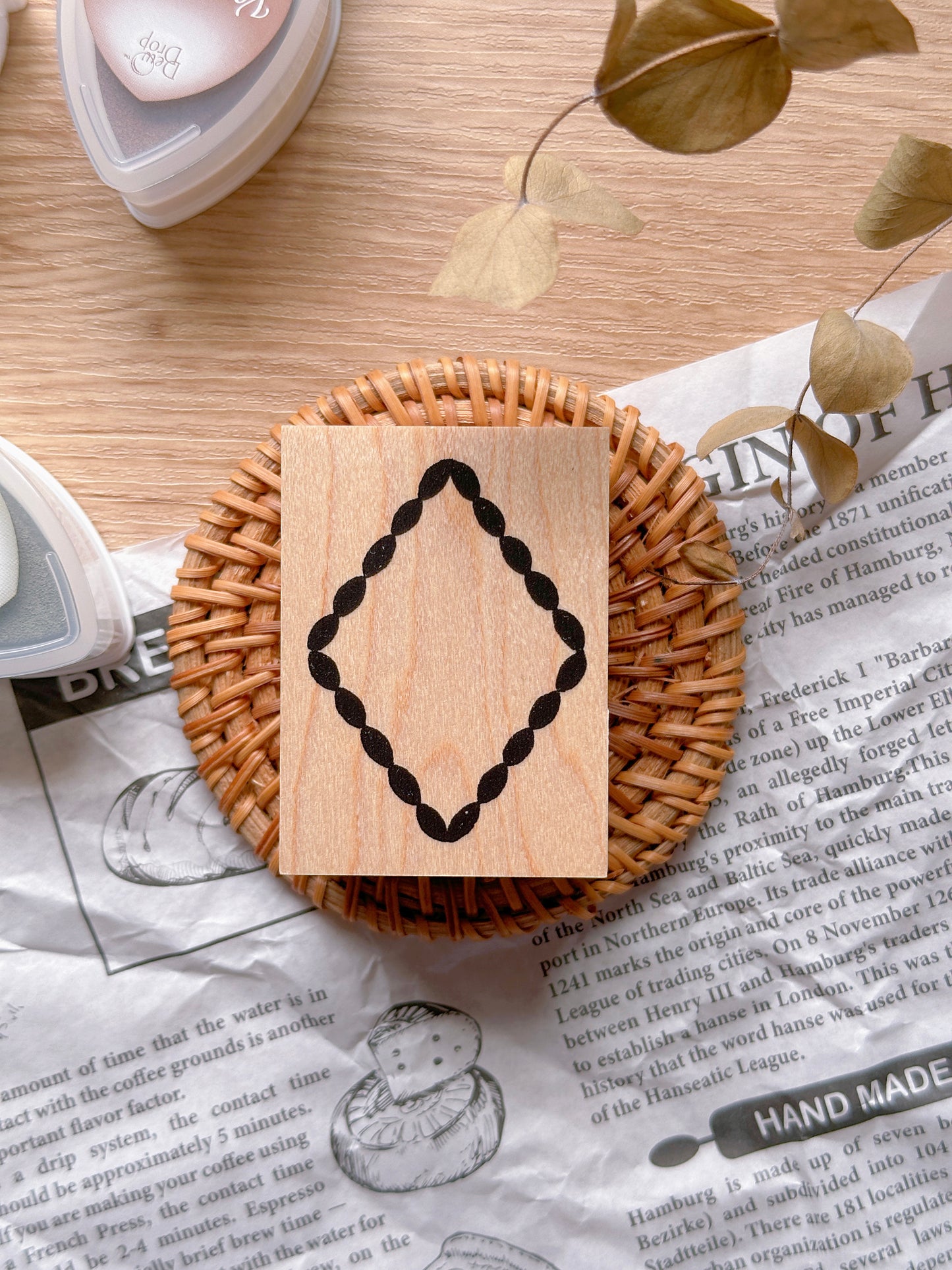 Aesthetic Frame | Wooden Rubber Stamp
