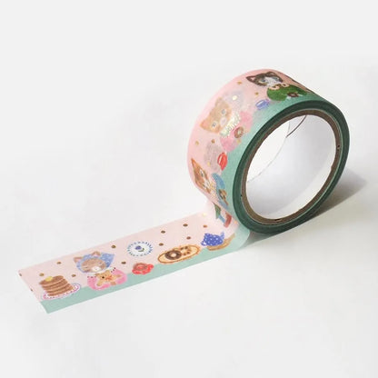 (NEW) Cozyca - Aiko Fukawa Snack Time | Gold Foil Washi Tape