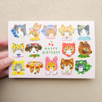 (NEW) Cozyca - Aiko Fukawa Niko Niko Smile | Gold Foil Birthday Card