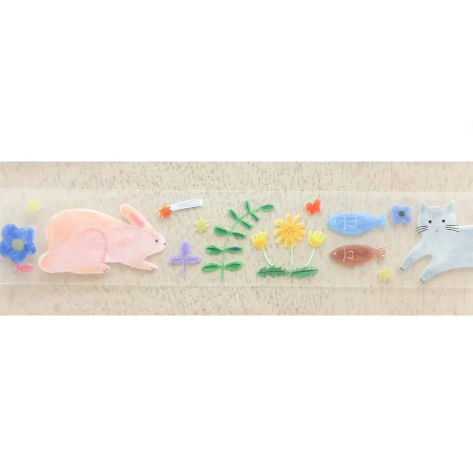 (NEW) Aiko Fukawa Happy Garden | Transparent Washi Tape (8m)