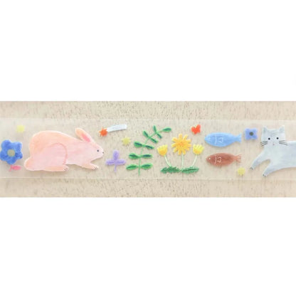 (NEW) Aiko Fukawa Happy Garden | Transparent Washi Tape (8m)