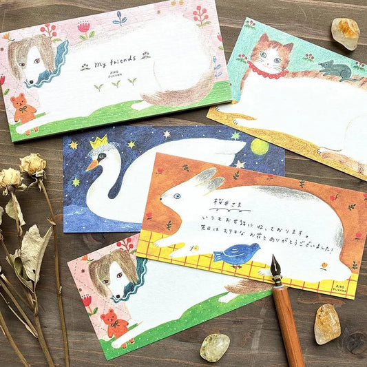 dog, cat, rabbit, animal, swan, cute, notepad, japan, nz, hope and letters
