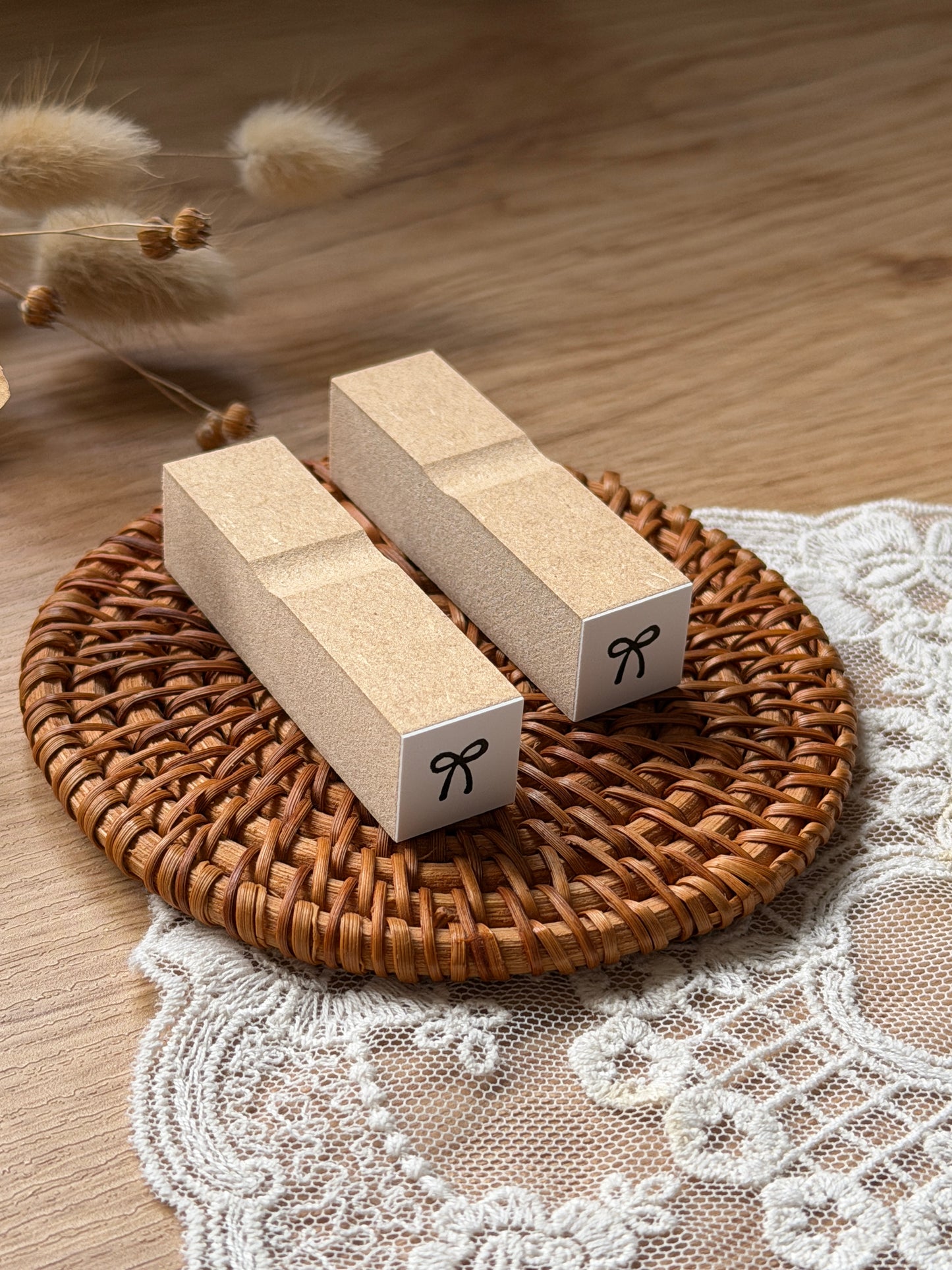 (NEW) Hankodori - Mini Ribbon | Wooden Rubber Stamp