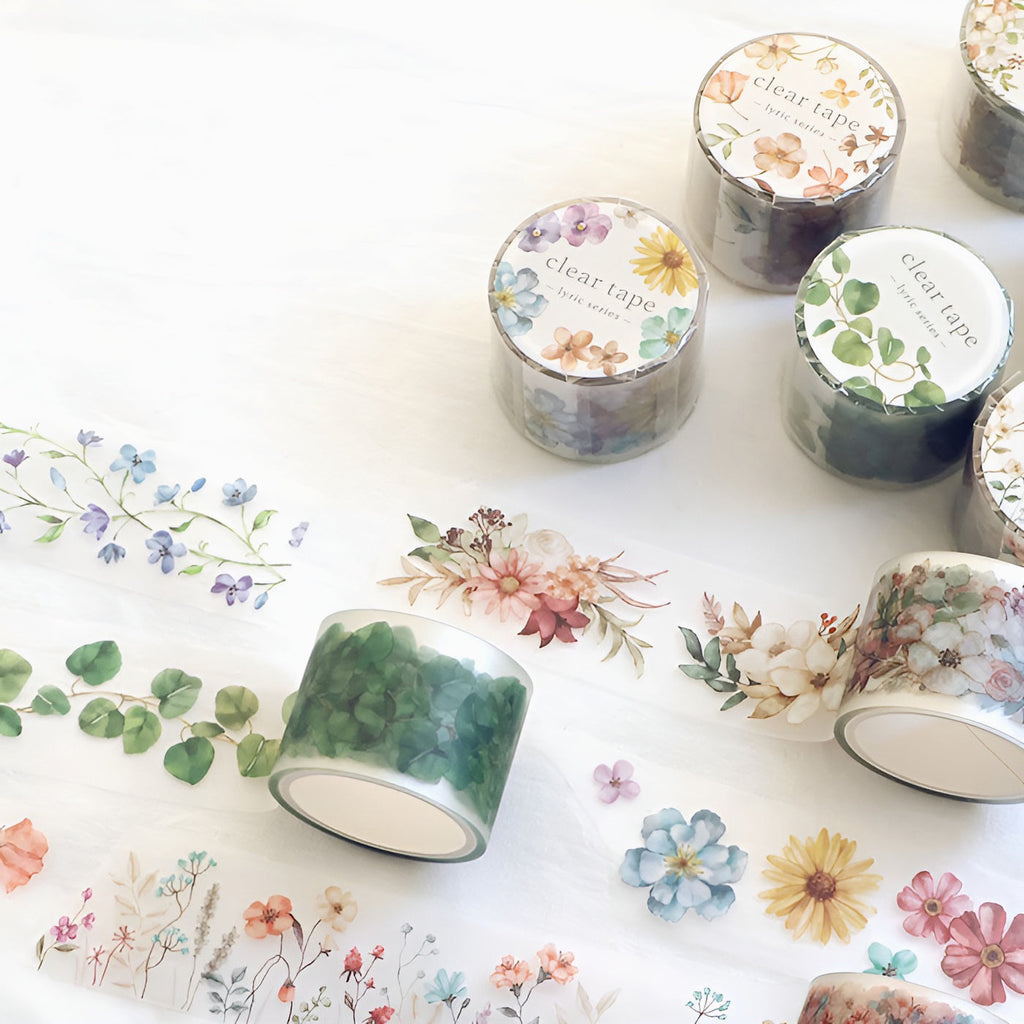 (NEW) Mind Wave Flower Clear Tape | PET Tape