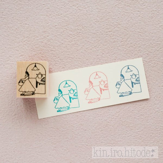 cute, rubber stamp, stamp, wooden stamp, journal, kin iro hidote, cute, story, outing, girl, nz, japan