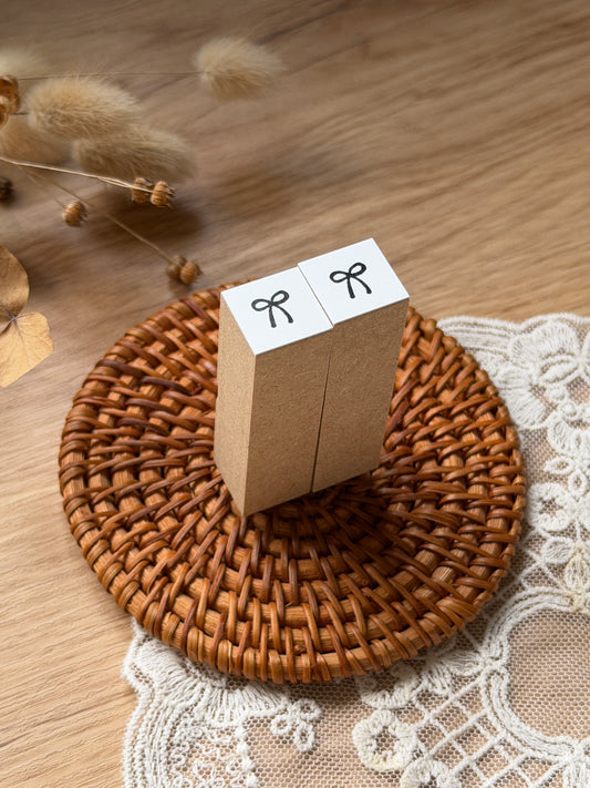 (NEW) Hankodori - Mini Ribbon | Wooden Rubber Stamp