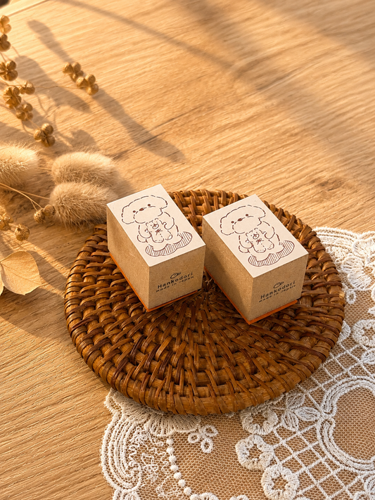 (NEW) Hankodori - Best Friends | Wooden Rubber Stamp