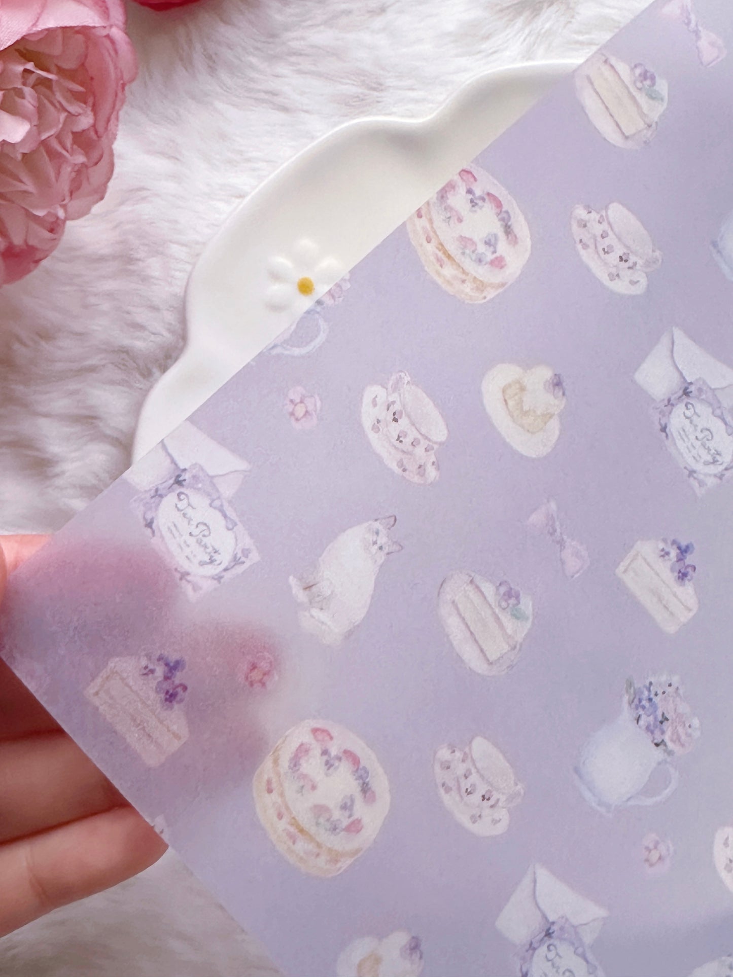 (NEW) Kin.Iro.Hitode Lavender Tea Room | A4 Vellum Paper