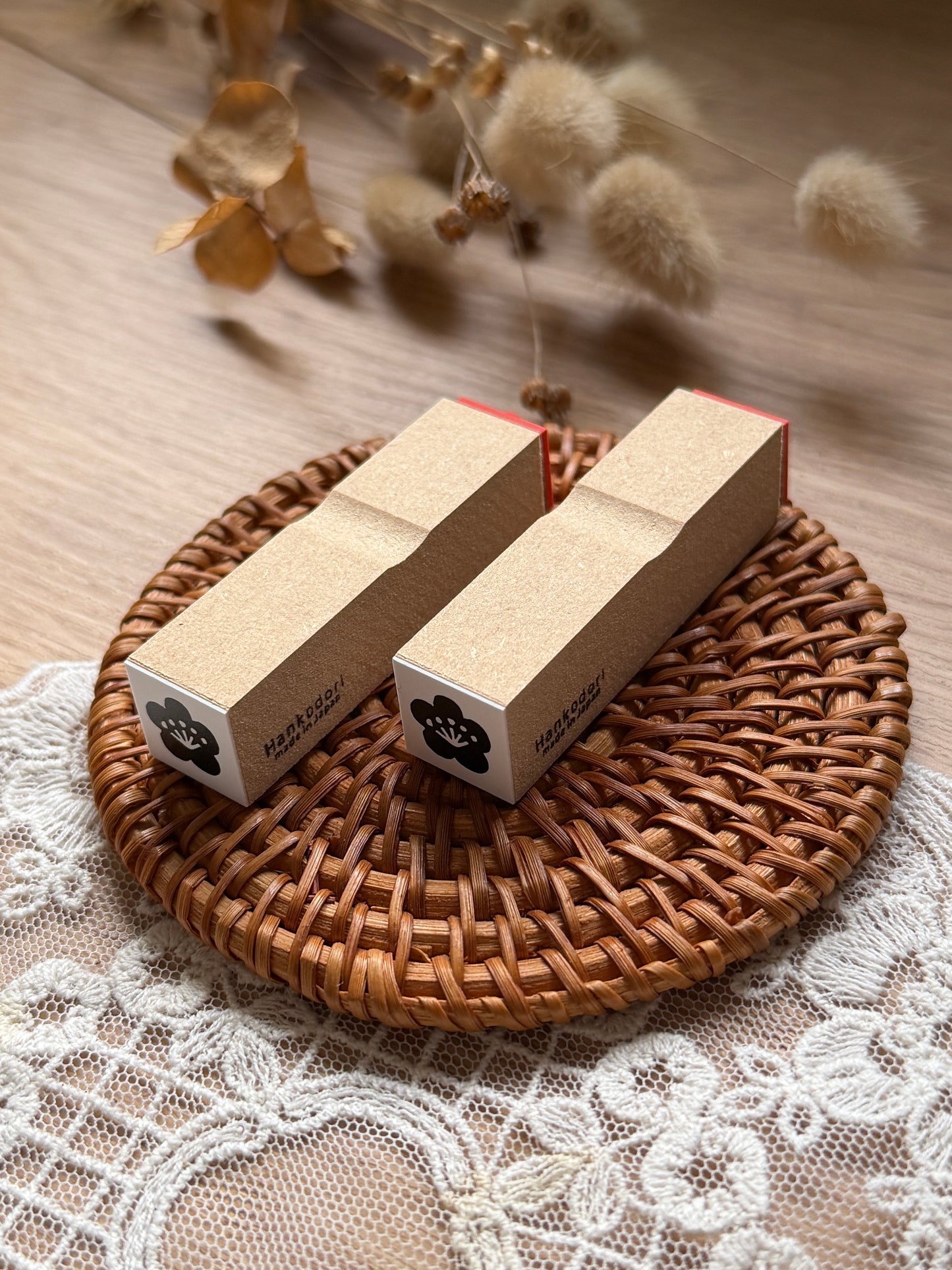 (NEW) Hankodori - New Year Plum Blossom | Wooden Rubber Stamp
