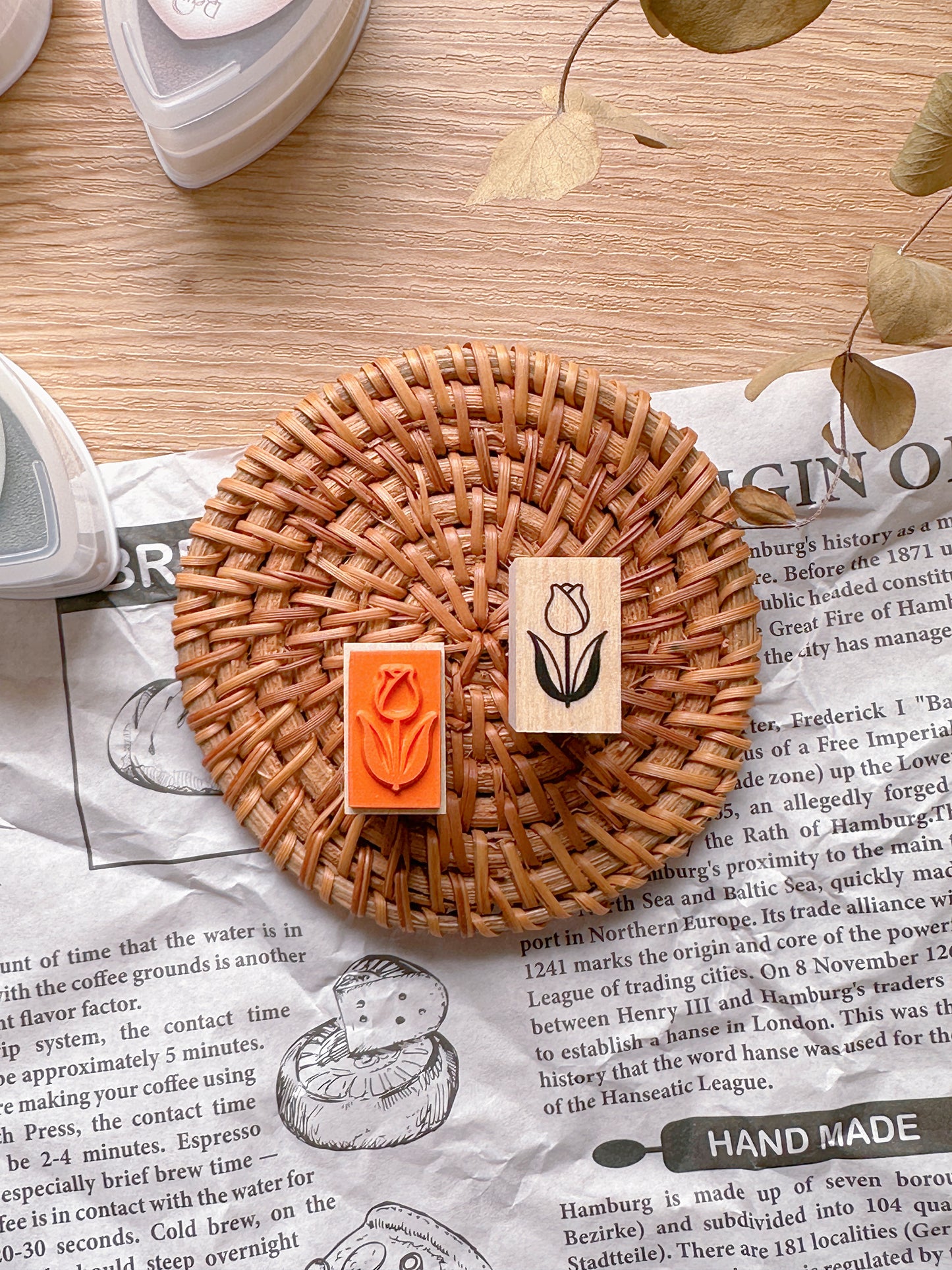 Tulip Flower | Wooden Rubber Stamp